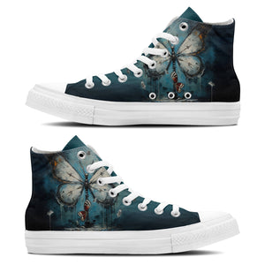 Realza tu estilo con las zapatillas de lona de media caña Butterfly para hombre y mujer