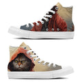 Estilo felino moderno para hombres y mujeres: realza tu estilo con zapatillas de lona de media caña