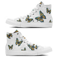 Graceful Soar: Zapatillas de lona de media caña adornadas con la elegancia de una mariposa para hombre y mujer: un paso caprichoso hacia el estilo y la comodidad