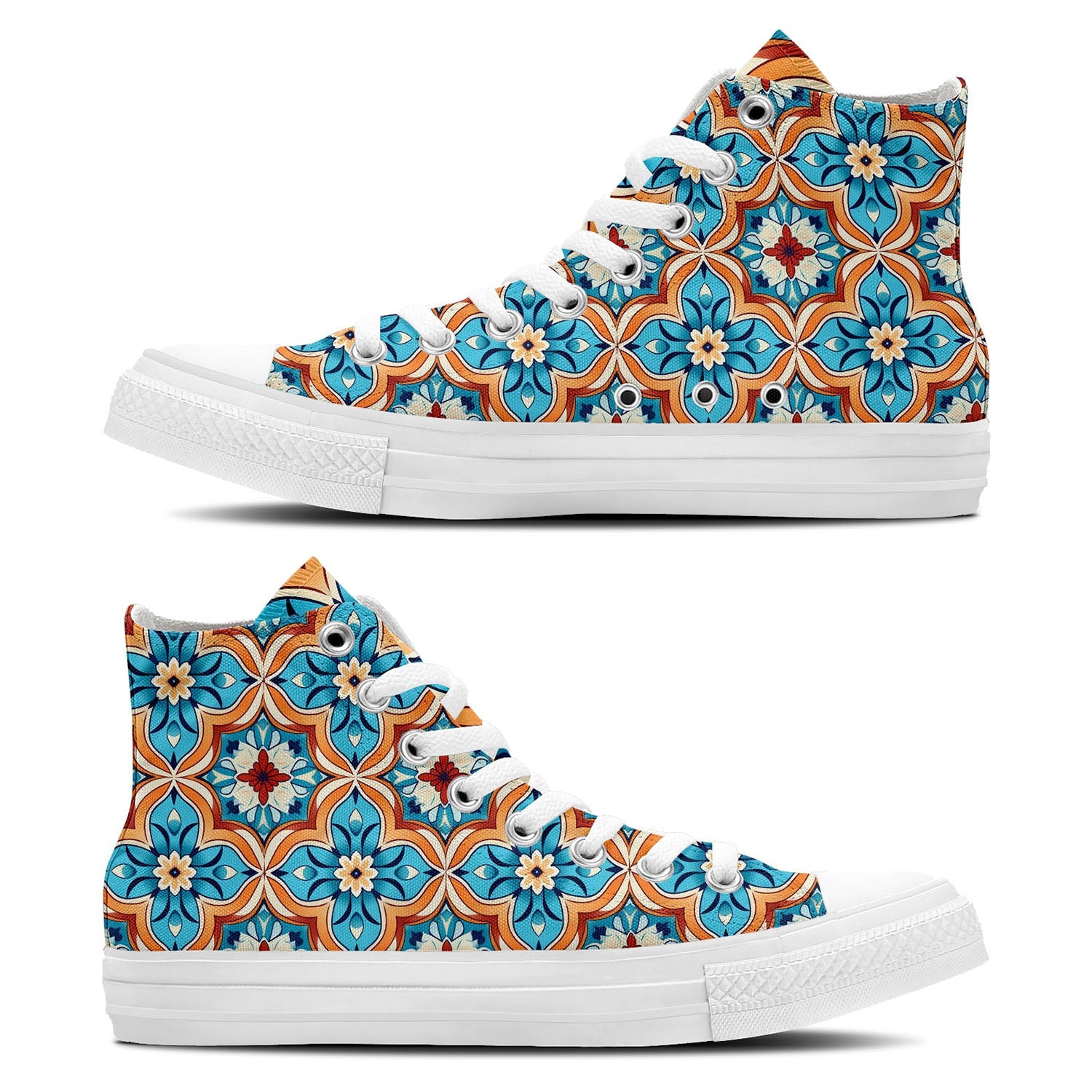 Tapiz de la naturaleza: Envuelve tus pies en el encanto de los azules marroquíes con nuestros exquisitos zapatos de lona