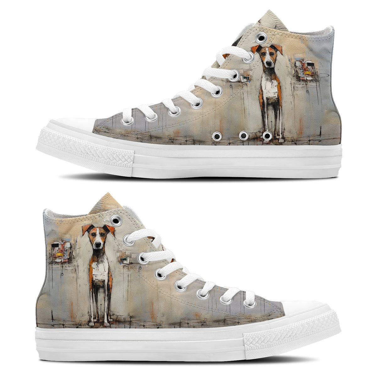 Resalta tu estilo con las zapatillas de lona de media caña para hombre y mujer Dog
