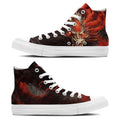 Eleva tu estilo con estas zapatillas de lona de media caña inspiradas en dragones: una declaración de moda unisex