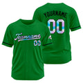 Camiseta de béisbol verde personalizada con diseño bordado Camisetas de béisbol de hip hop personalizadas