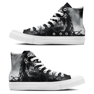 El encanto de la calavera se desata: Zapatillas de lona de media caña que resaltan la personalidad y muestran buen gusto por la moda