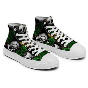 Resalta tu estilo con las zapatillas de lona de caña media Skeleton para hombre y mujer