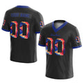 customized authentic tie dye football jersey black-royal mesh