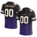 custom authentic gradient fashion football jersey purple-black-gold mesh
