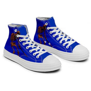 Resalta tu estilo con las zapatillas de lona de caña media Skeleton para hombre y mujer