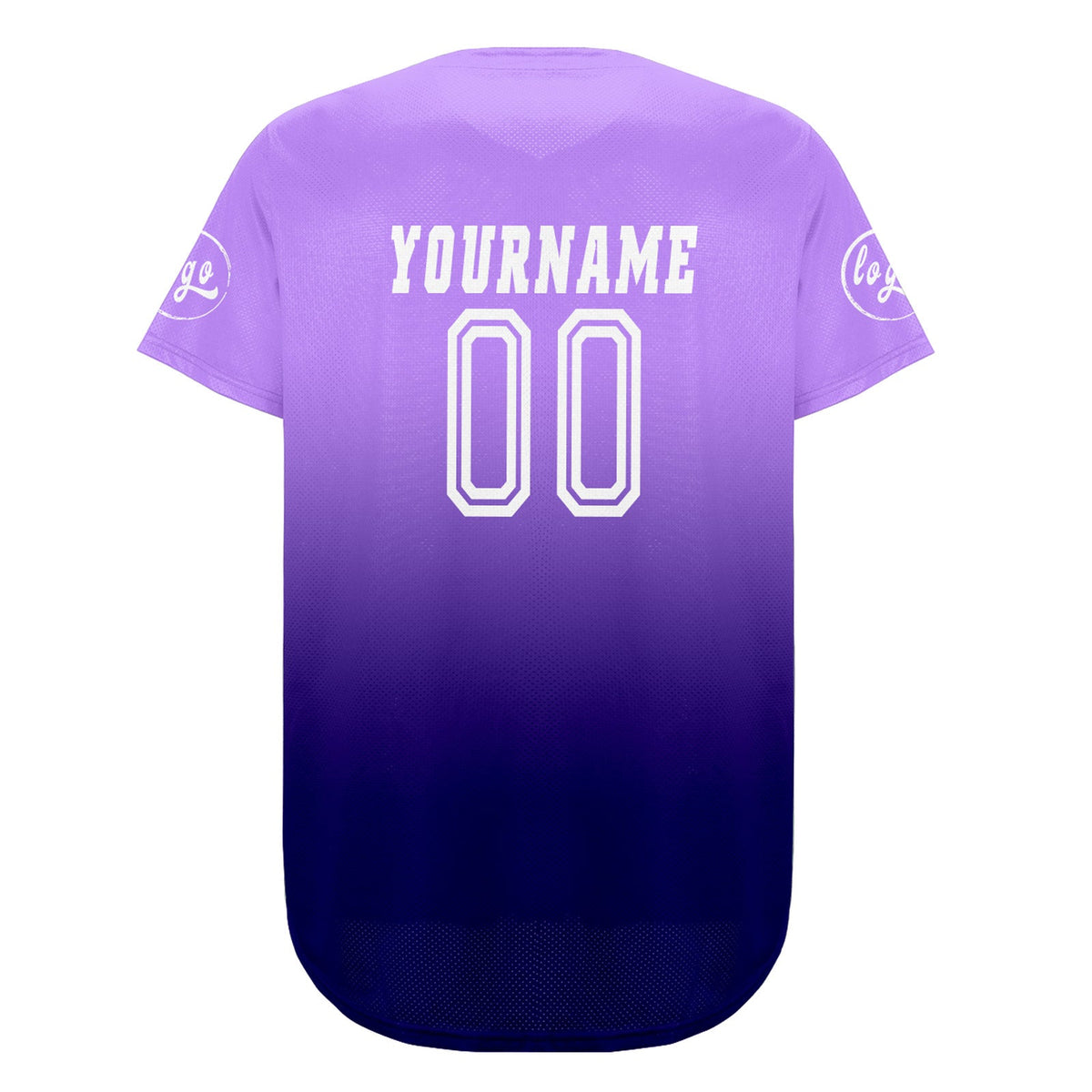 Camiseta de béisbol morada oscura personalizada con degradado uniformes de equipo personalizados con nombre y número