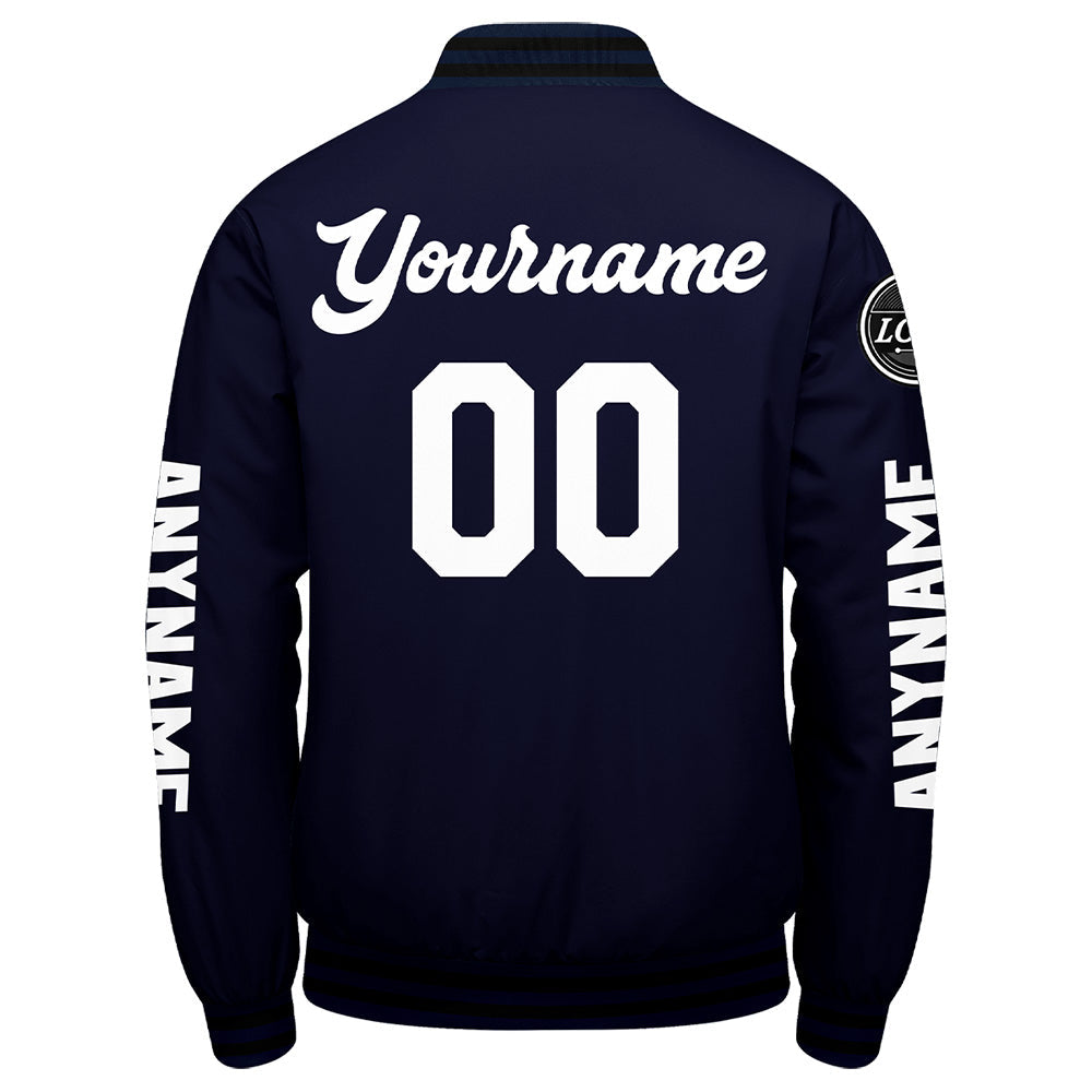 Chaquetas universitarias azul marino personalizadas para hombres & mujeres y jóvenes & Chaquetas Letterman personalizadas