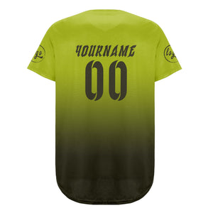 Camiseta de béisbol personalizada verde oscuro con degradado uniformes de equipo personalizados con nombre y número