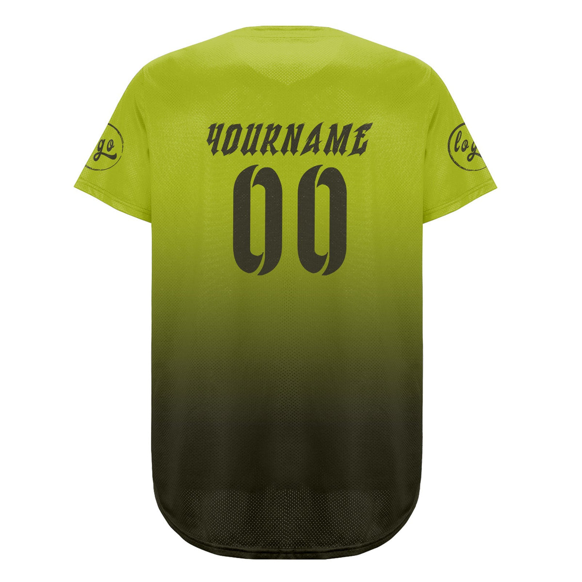 Camiseta de béisbol personalizada verde oscuro con degradado uniformes de equipo personalizados con nombre y número