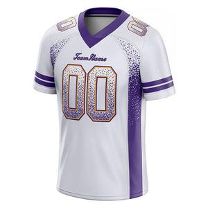 custom authentic drift fashion football jersey white-purple mesh