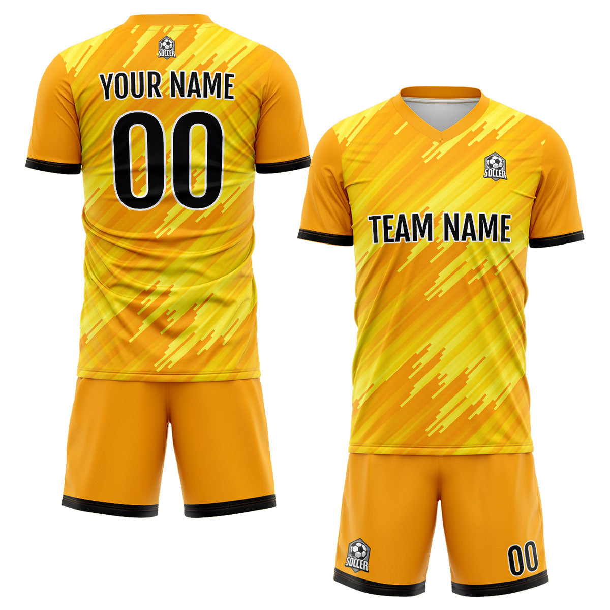 Conjunto personalizado de camiseta de uniforme naranja para niños y adultos