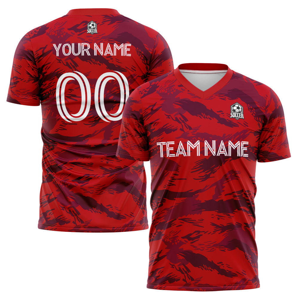 custom soccer uniform jersey kids adults personalized set jersey shirt red