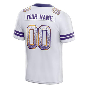 custom authentic drift fashion football jersey white-purple mesh