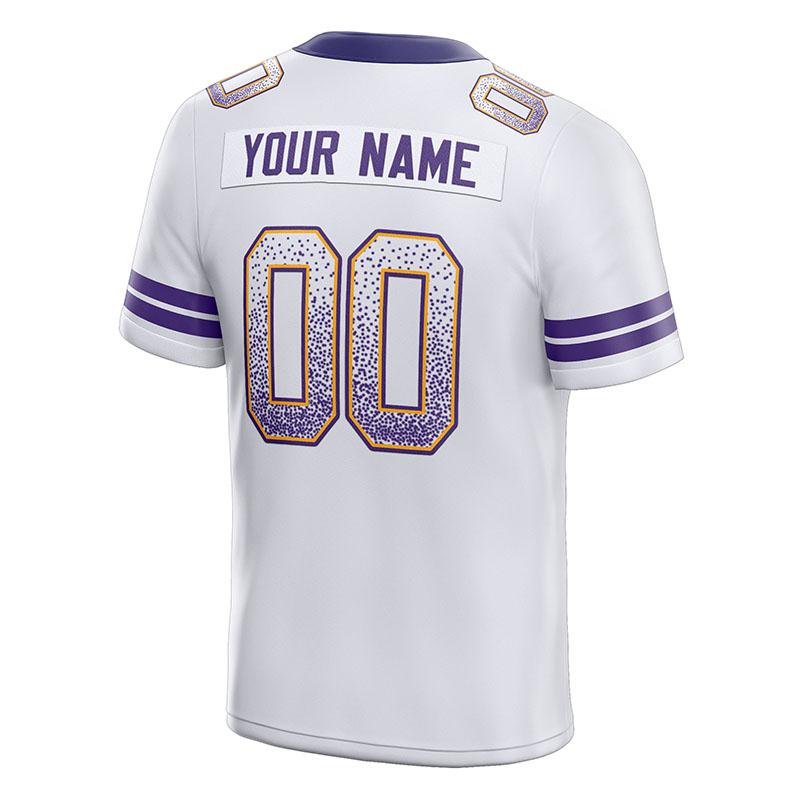 custom authentic drift fashion football jersey white-purple mesh