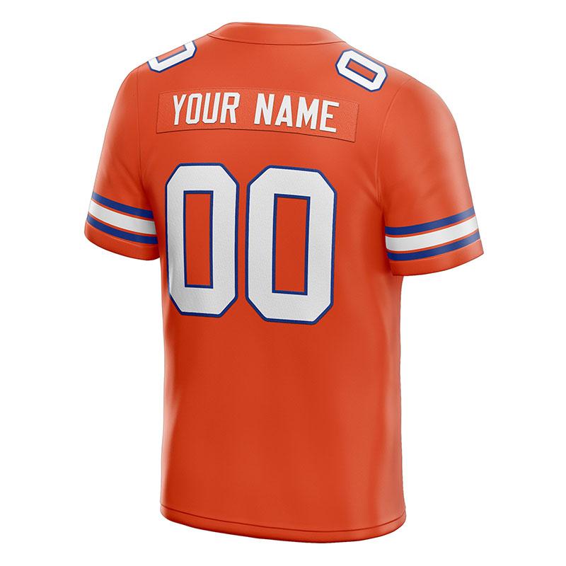 custom authentic football jersey orange-white-royal mesh