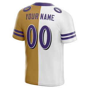 custom authentic split fashion football jersey royal-white-red mesh