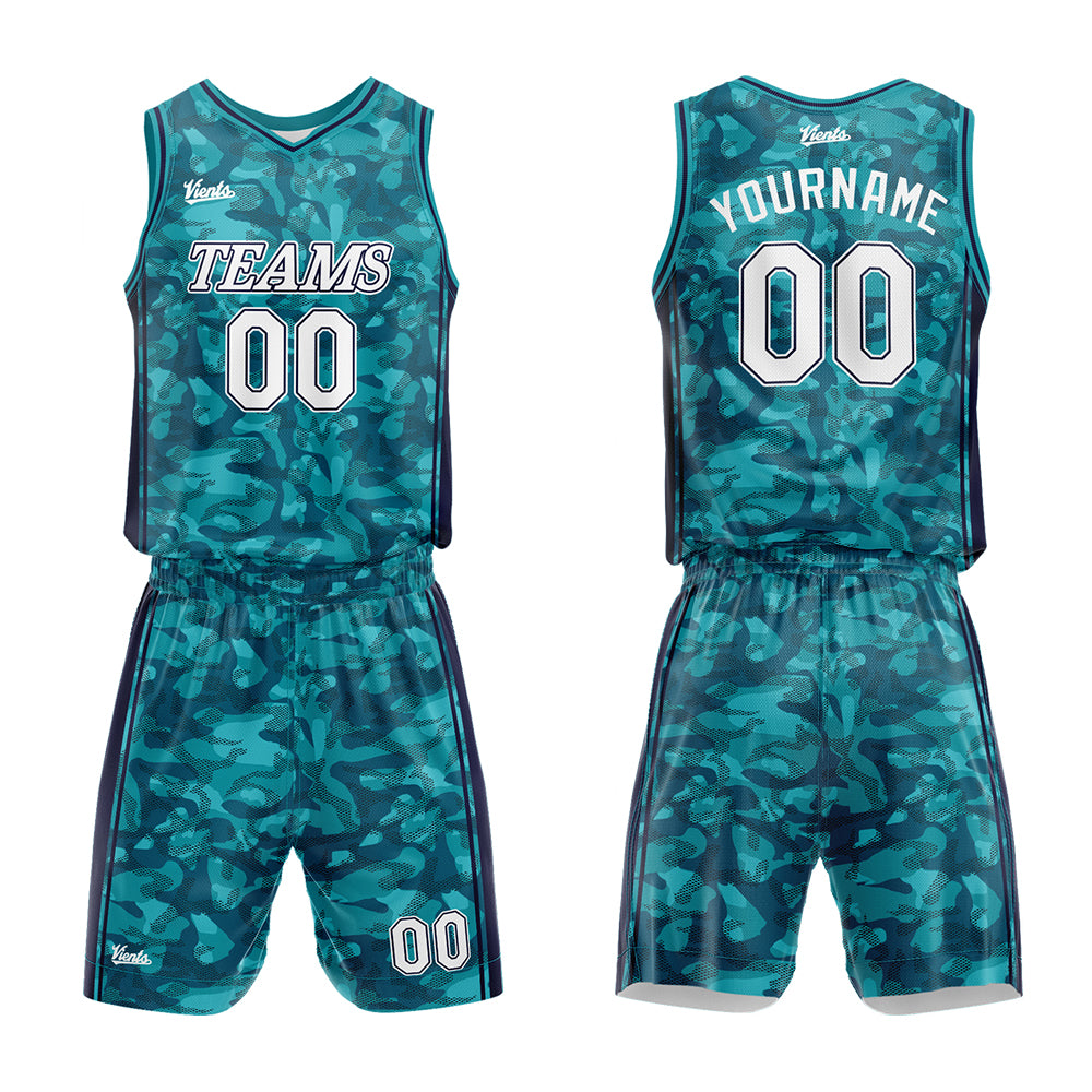 Uniforme de baloncesto verde personalizado con tu logotipo-nombre y número impresos
