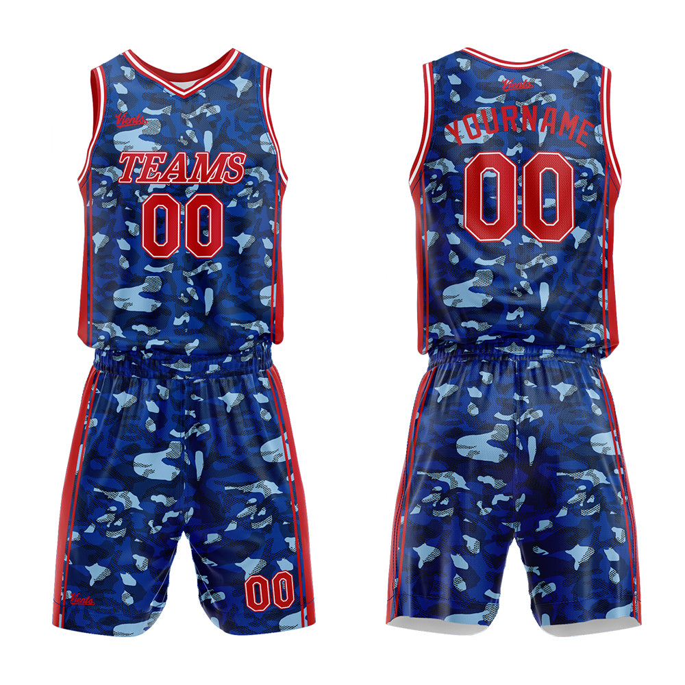 Uniforme de baloncesto azul oscuro personalizado con tu logotipo-nombre y número impresos