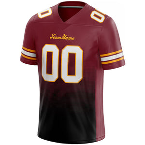 custom authentic gradient fashion football jersey burgundy-black
