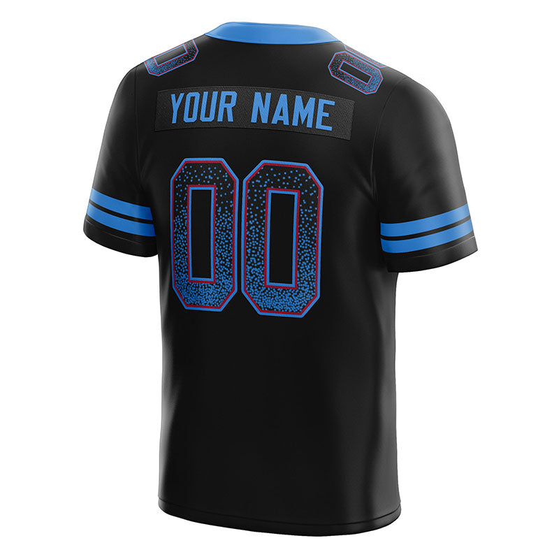 custom authentic drift fashion football jersey light blue-black mesh