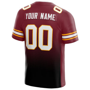 custom authentic gradient fashion football jersey burgundy-black