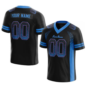 custom authentic drift fashion football jersey black-light blue mesh