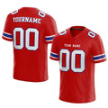 customized authentic football jersey  white navy - red mesh