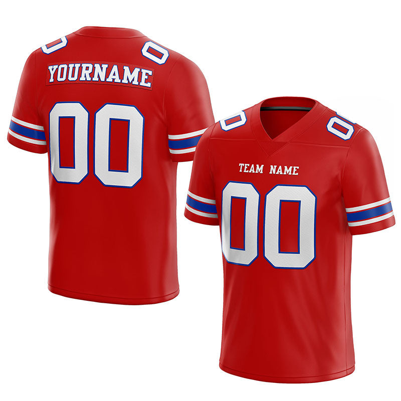 customized authentic football jersey  gray navy-red mesh