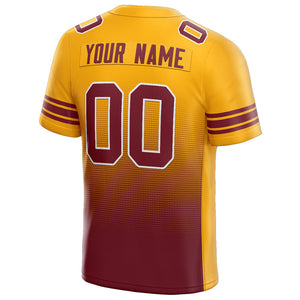 custom authentic gradient fashion football jersey yellow-burgundy