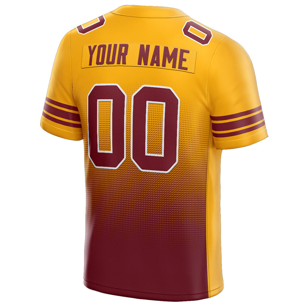 custom authentic gradient fashion football jersey white-burgundy