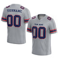 customized authentic football jersey  gray navy-red mesh