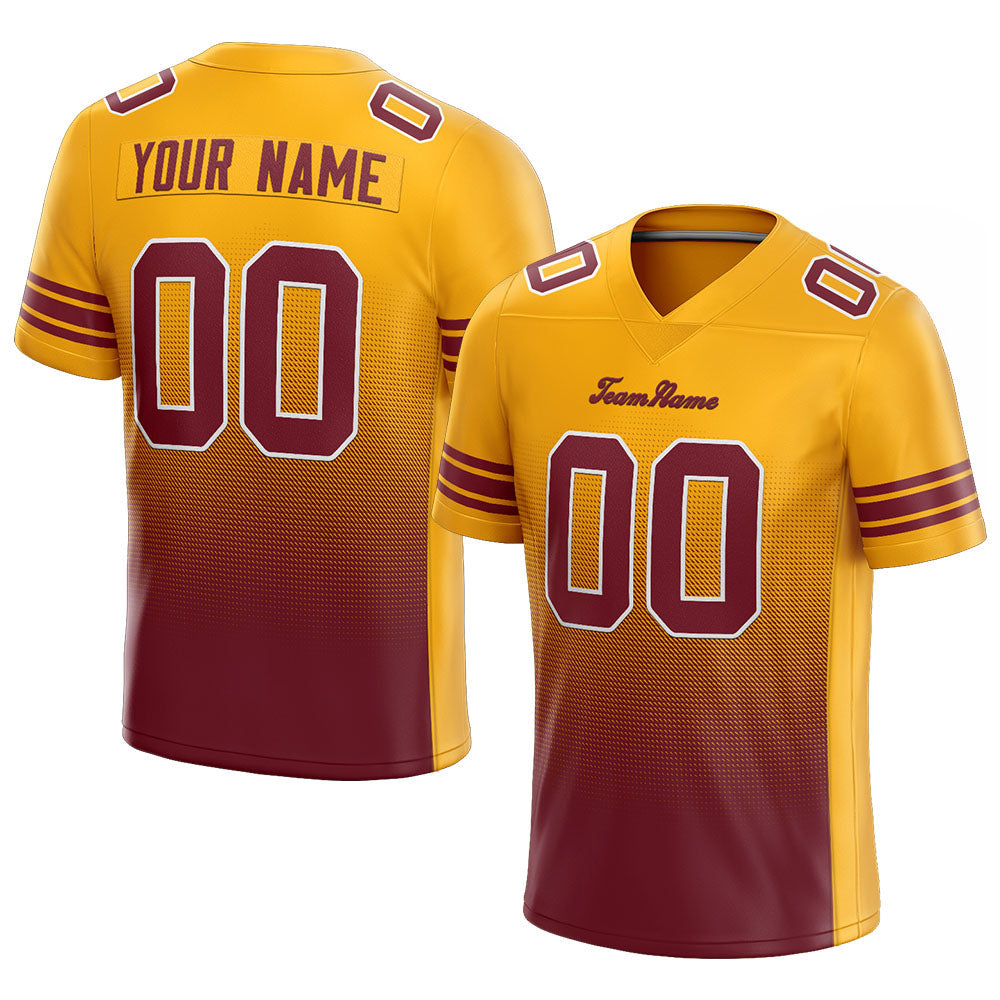 custom authentic gradient fashion football jersey white-burgundy