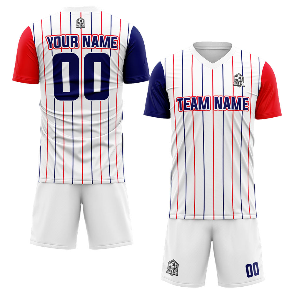 custom soccer set jersey kids adults personalized soccer white