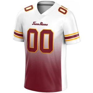 custom authentic gradient fashion football jersey yellow-burgundy