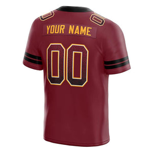 custom authentic drift fashion football jersey burghundy-black mesh