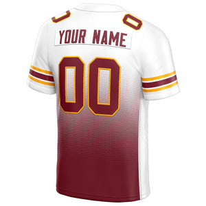 custom authentic gradient fashion football jersey yellow-burgundy