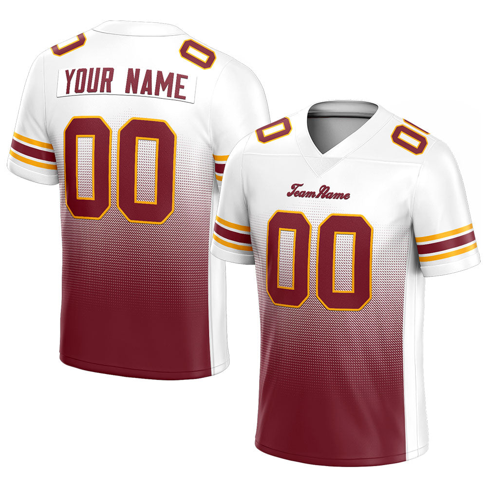 custom authentic gradient fashion football jersey yellow-burgundy