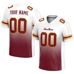 custom authentic gradient fashion football jersey white-burgundy