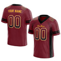 custom authentic drift fashion football jersey burghundy-black mesh