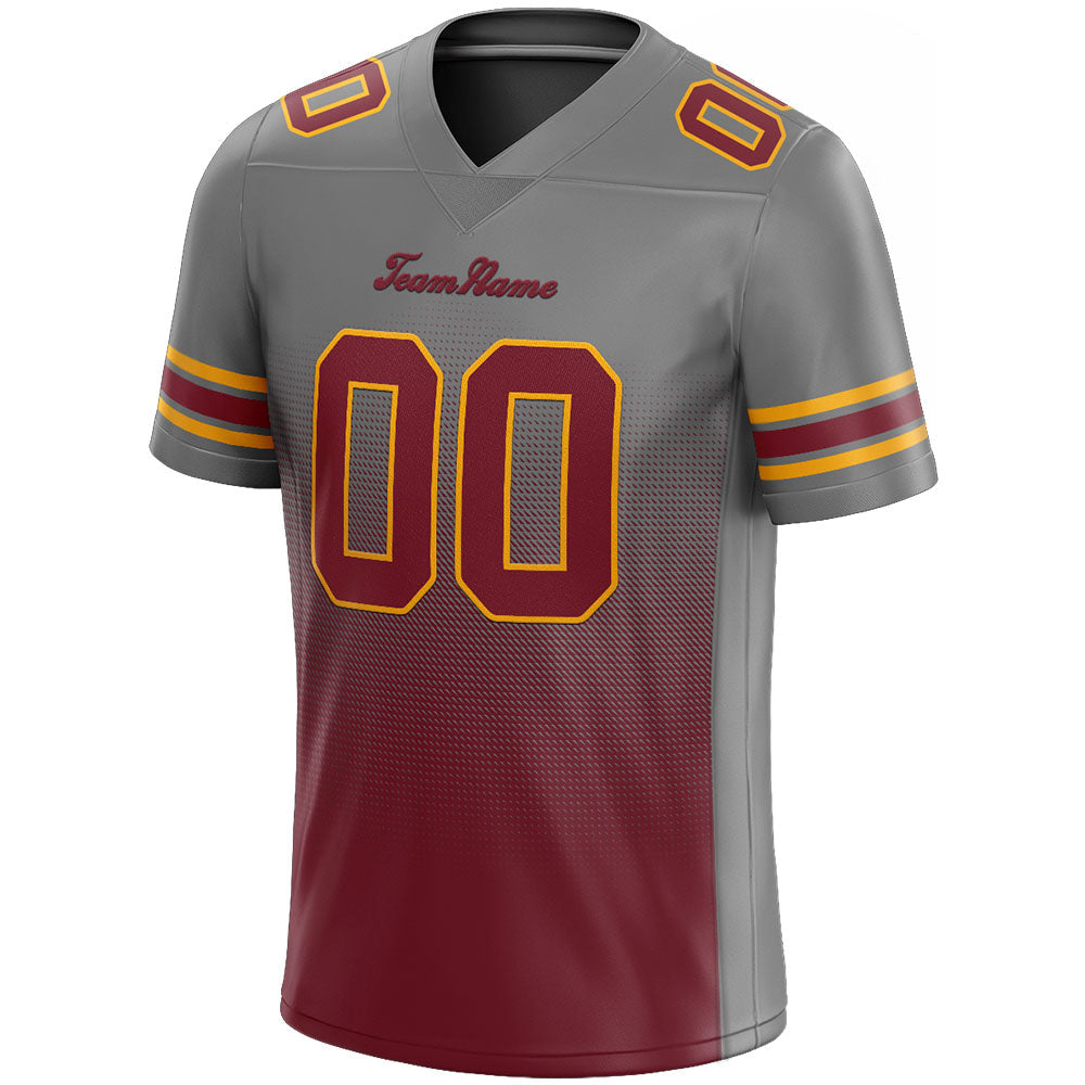 custom authentic gradient fashion football jersey yellow-purple