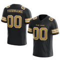 customized authentic football jersey black gold-white   mesh