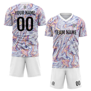 Uniforme de fútbol personalizado para niños y adultos & conjunto personalizado & camiseta blanca y fluida