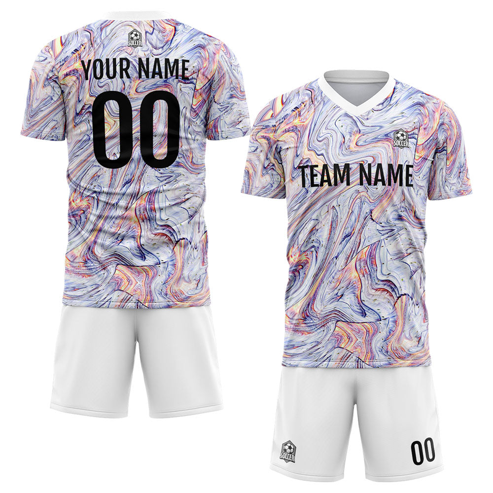 Uniforme de fútbol personalizado para niños y adultos & conjunto personalizado & camiseta blanca y fluida