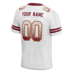 custom authentic drift fashion football jersey yellow-burghundy mesh