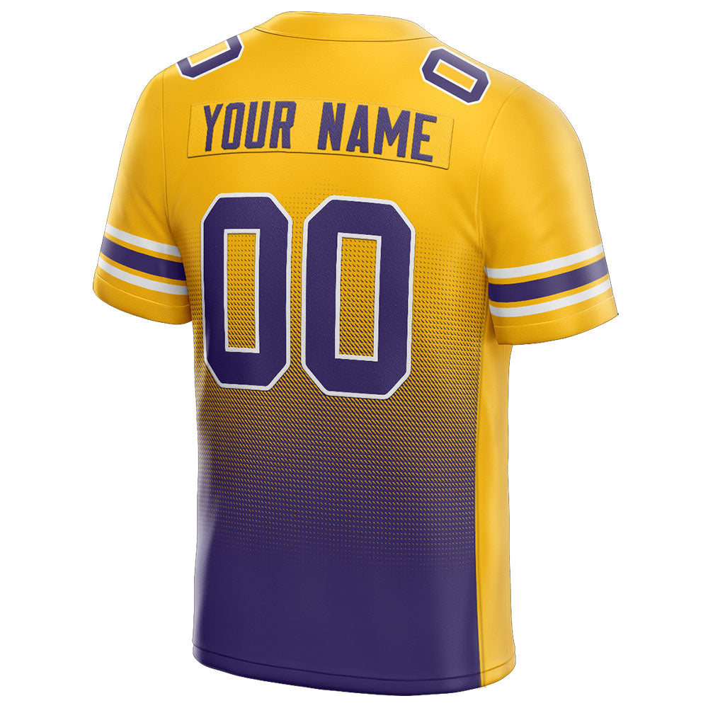 custom authentic gradient fashion football jersey yellow-purple