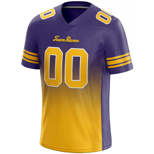 custom authentic gradient fashion football jersey white-purple
