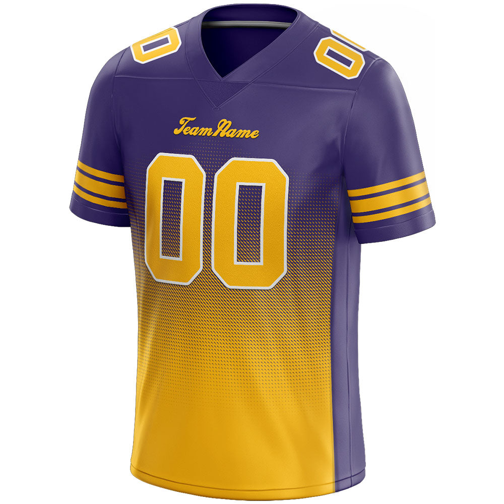 custom authentic gradient fashion football jersey white-purple